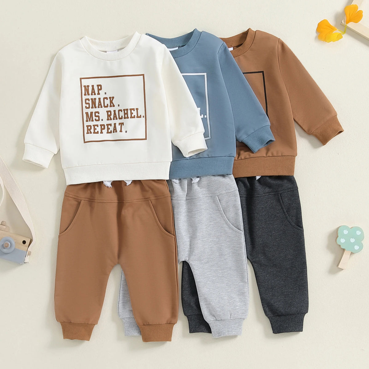 Little Explorer Graphic Sweatshirt & Jogger Set