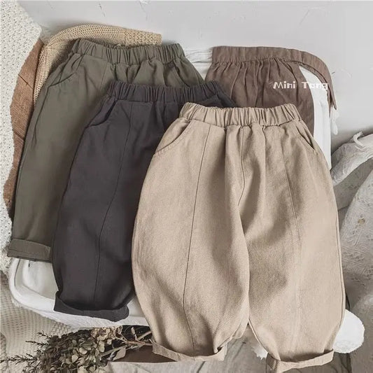 Wide-Leg Corduroy Pull-On Pants