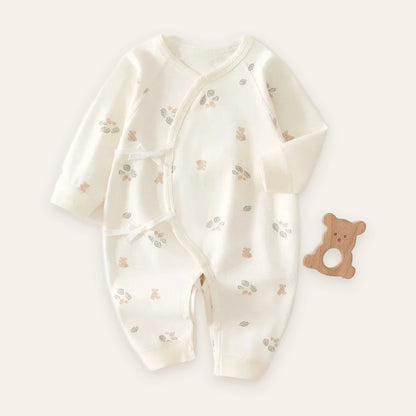 Embroidered Cotton Newborn Jumpsuit