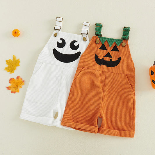Pumpkin & Ghost Halloween Overalls