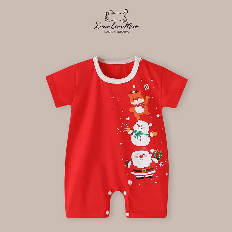 Christmas Short-Sleeve Romper