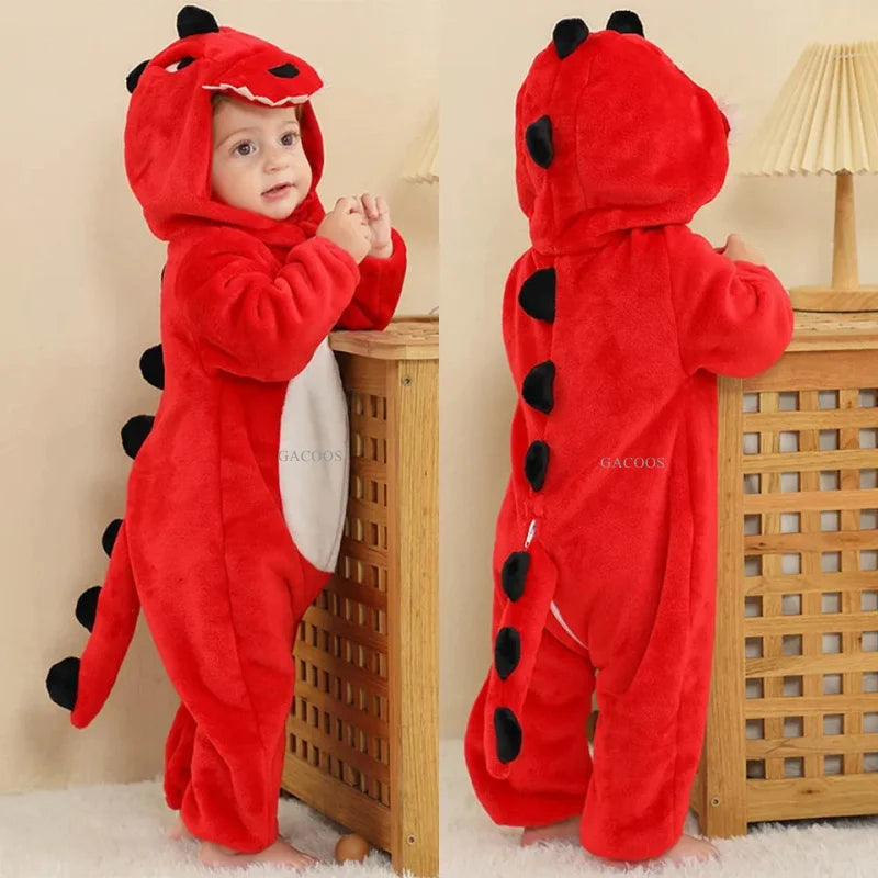 Ember the Red Dinosaur Baby Romper