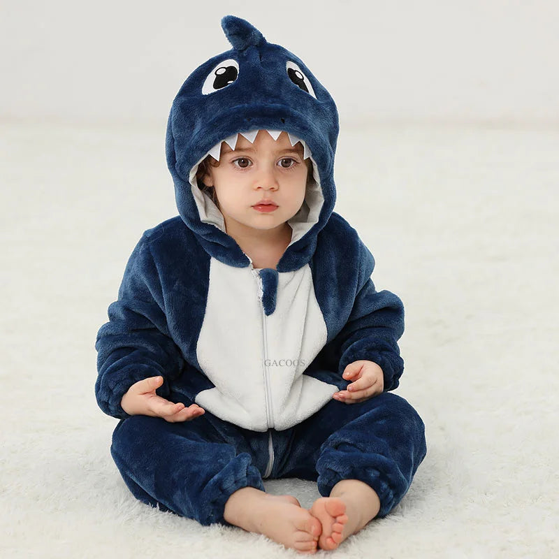 Finn the Blue Shark Baby Romper