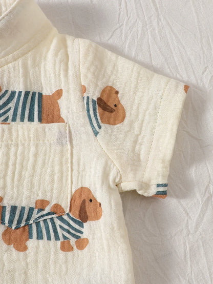 Little Gentleman Shirt & Shorts Set