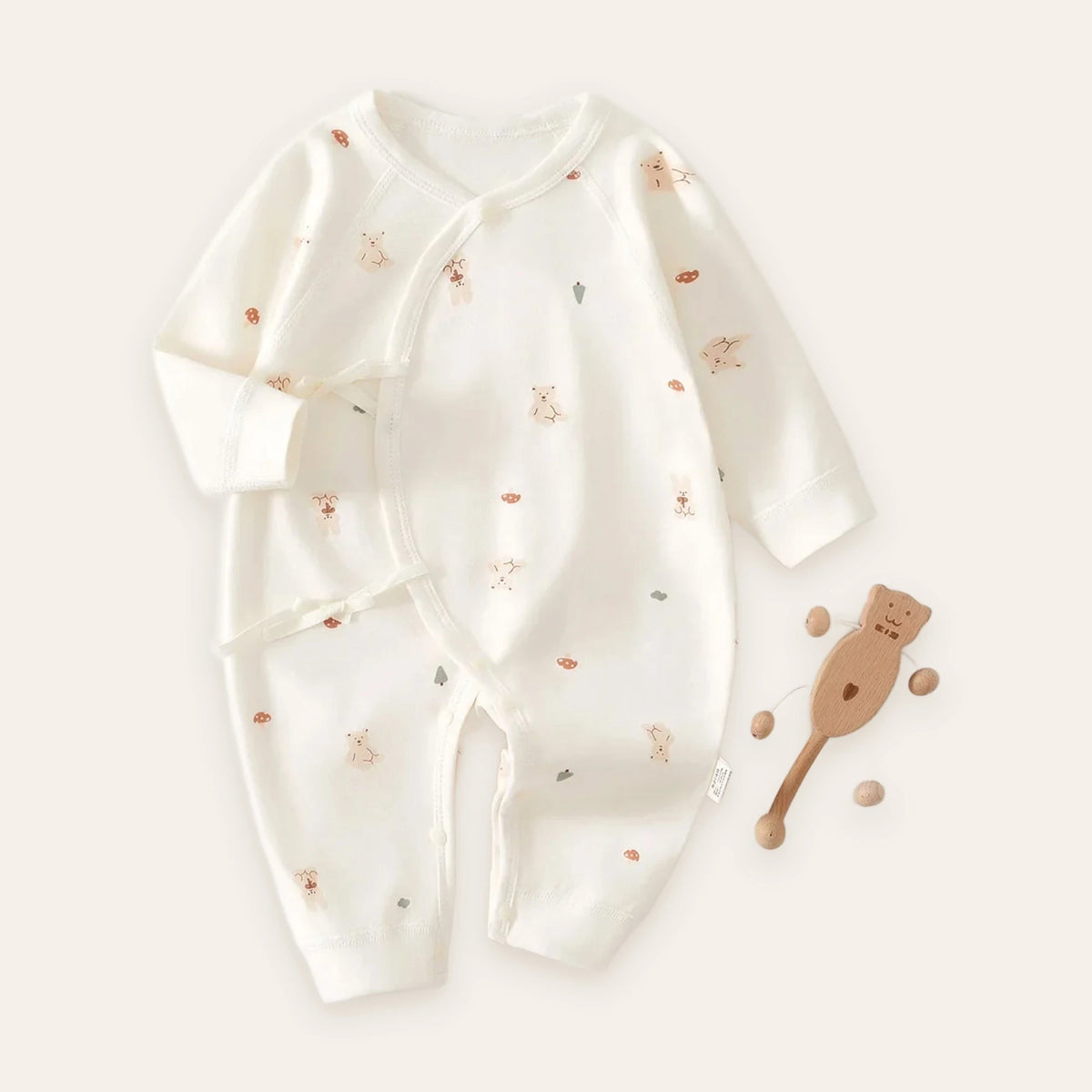 Embroidered Cotton Newborn Jumpsuit