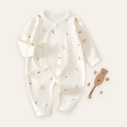 Embroidered Cotton Newborn Jumpsuit