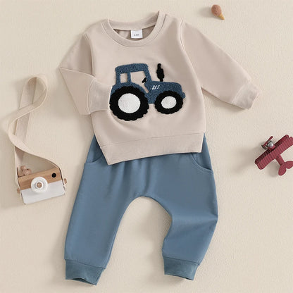 Little Tractor Sweatshirt & Jogger Set