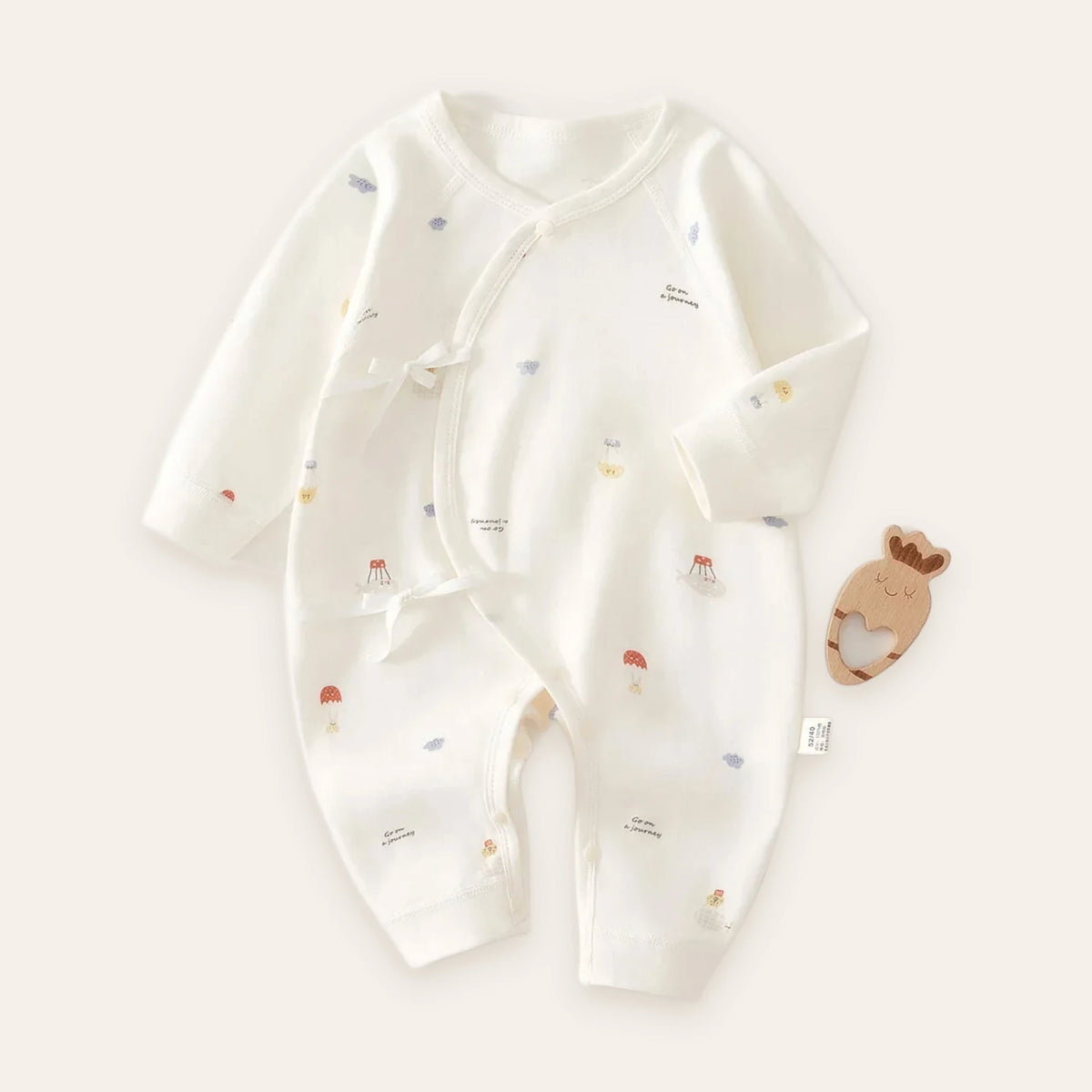Embroidered Cotton Newborn Jumpsuit