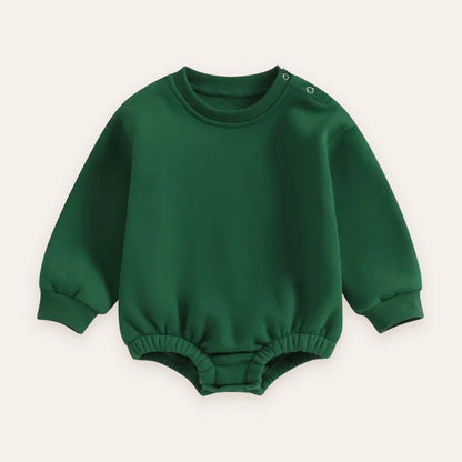 Cozy Fleece Bubble Sweatshirt Romper