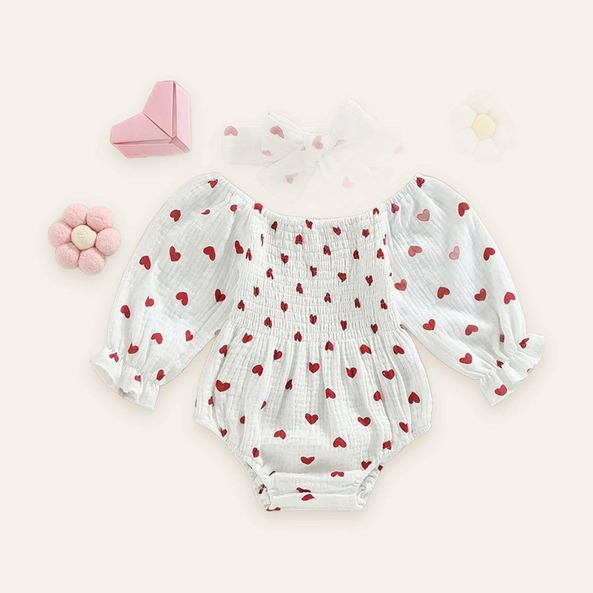 Ditsy Floral Ruffle Romper & Headband