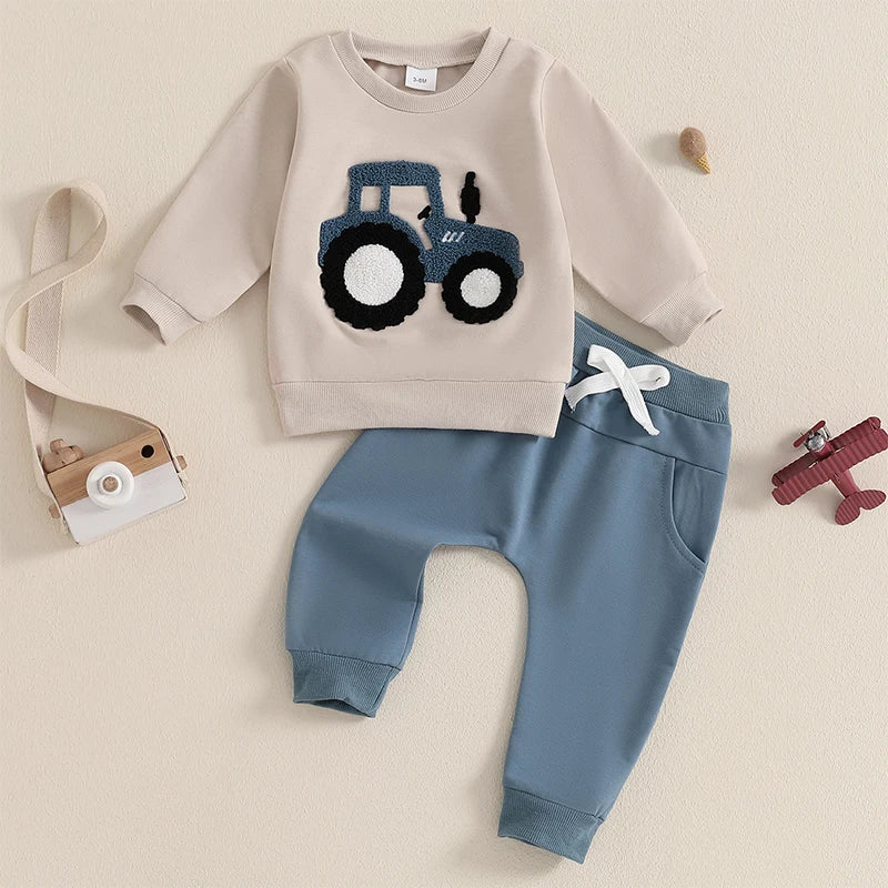 Little Tractor Sweatshirt & Jogger Set