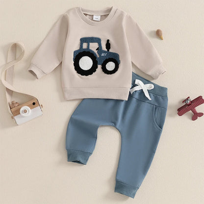 Little Tractor Sweatshirt & Jogger Set