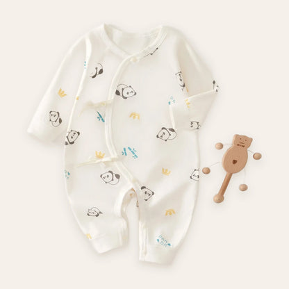 Embroidered Cotton Newborn Jumpsuit