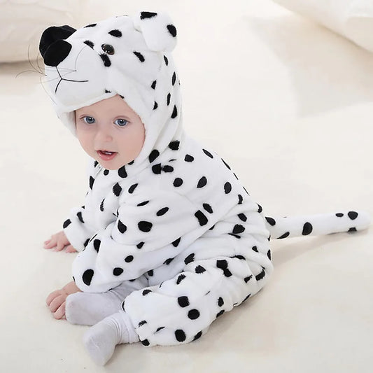 Frost the Snow Leopard Baby Romper