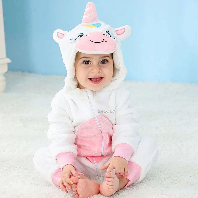 Luna the White Unicorn Baby Romper