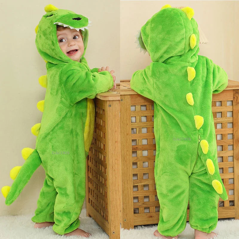 Dino the Green Dinosaur Baby Romper
