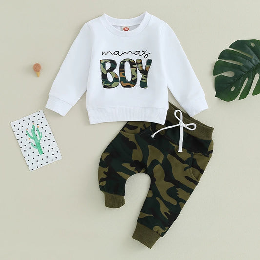 Little Boss Camo Sweatshirt & Jogger Set