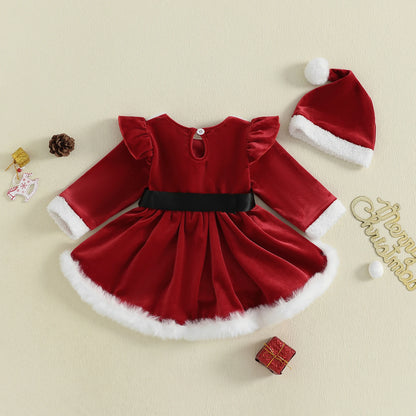 Santa Baby Plush Bodysuit Dress
