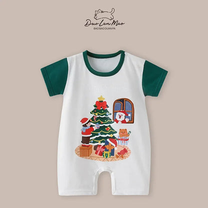 Christmas Short-Sleeve Romper