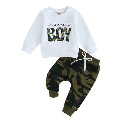 Little Boss Camo Sweatshirt & Jogger Set