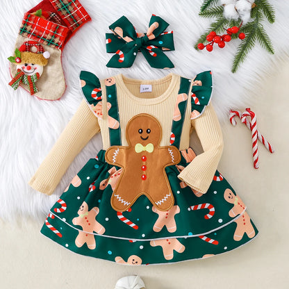 Gingerbread Girl Overall Set