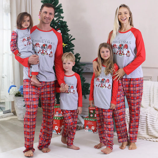 Santa Claus Print Matching Family Christmas Pajamas
