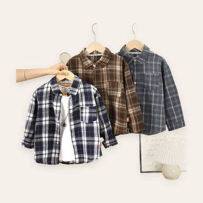 Classic Plaid Flannel Button-Up Shirt