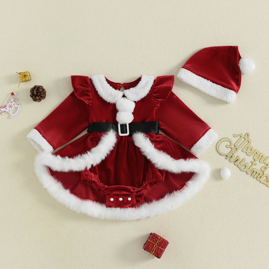 Santa Baby Plush Bodysuit Dress