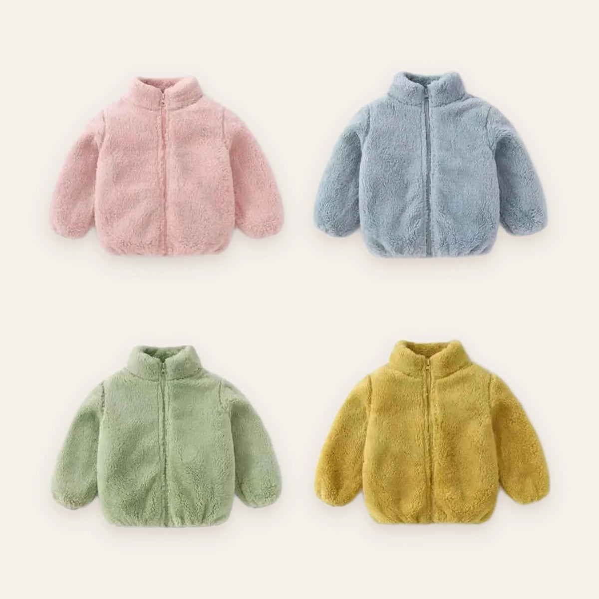 Blush Teddy Fleece Zip Jacket