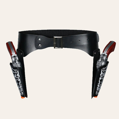 Double holster belt worn view